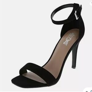 Brash Black Faux Suede Sandals(Size 10)